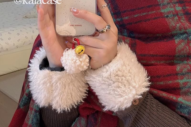 Case Splattered Bell Phone Pom
