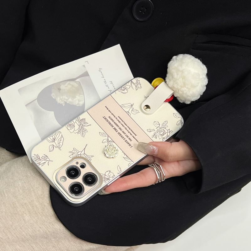 Case Pom Rose Phone Bell