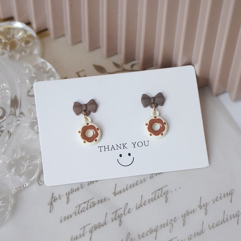Alloy / Cheese Drop Earring Donut