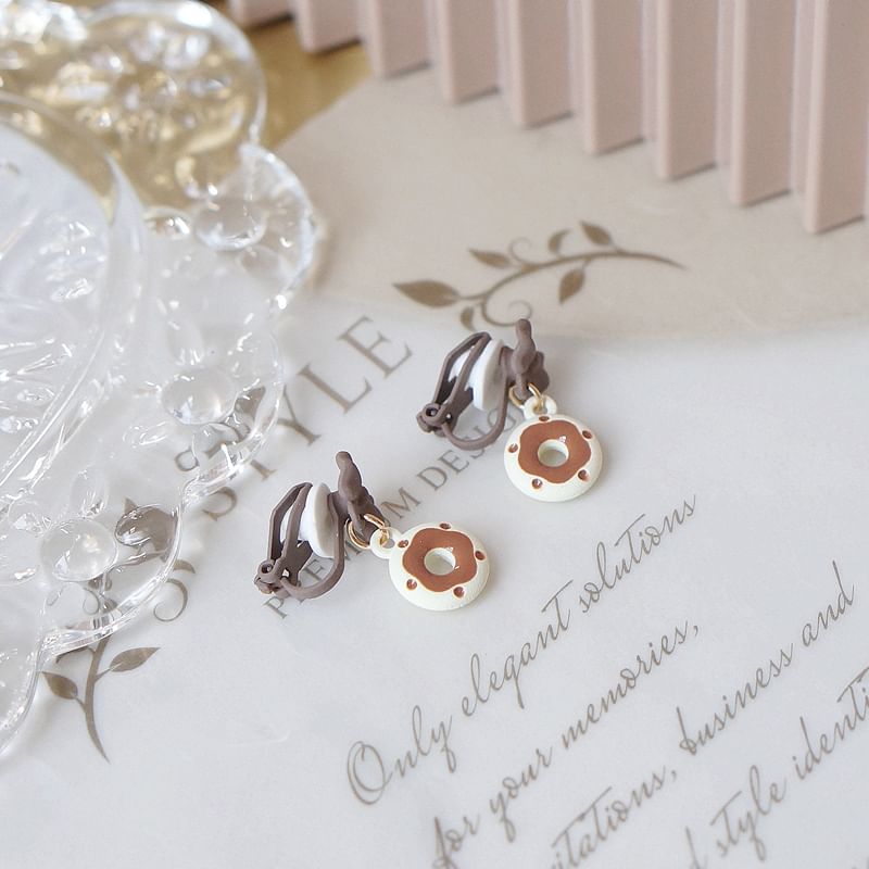 Alloy / Cheese Drop Earring Donut