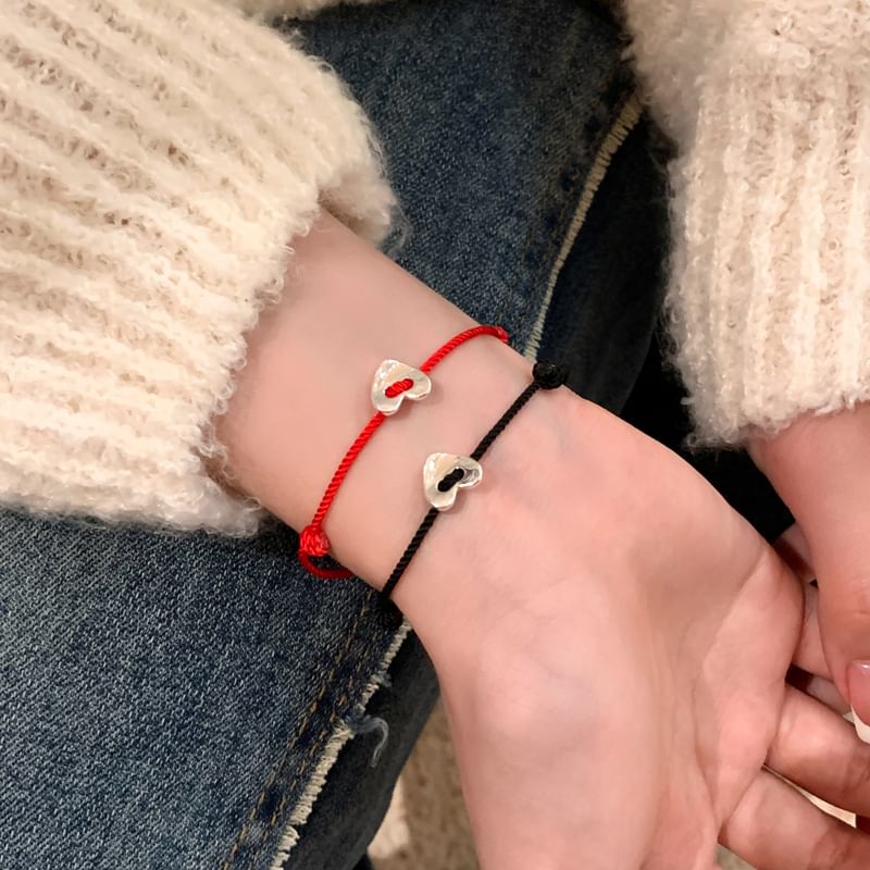 Alloy Bracelet String Heart
