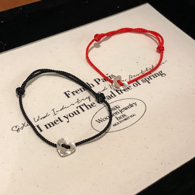 Alloy Bracelet String Heart