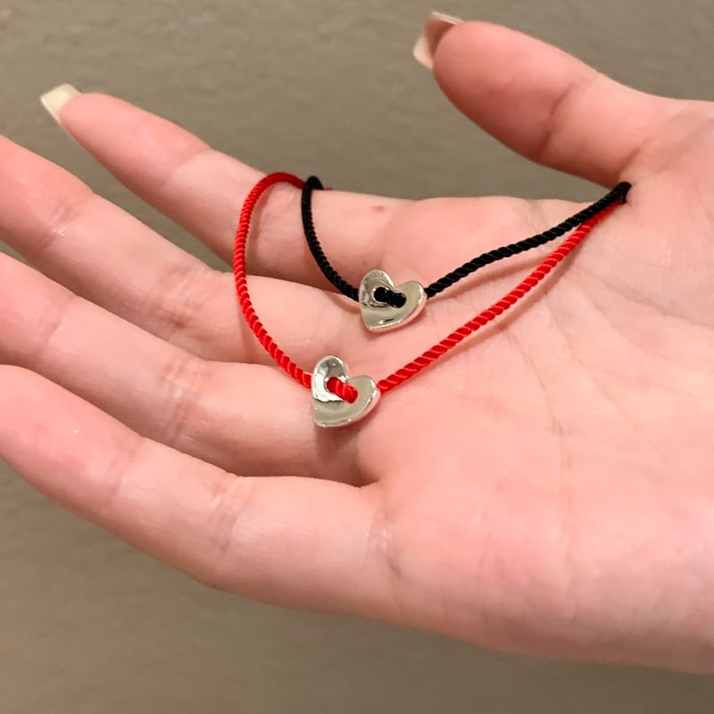 Alloy Bracelet String Heart