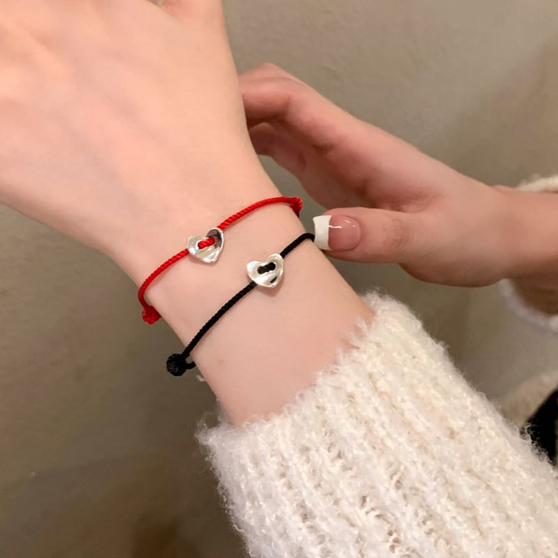 Alloy Bracelet String Heart