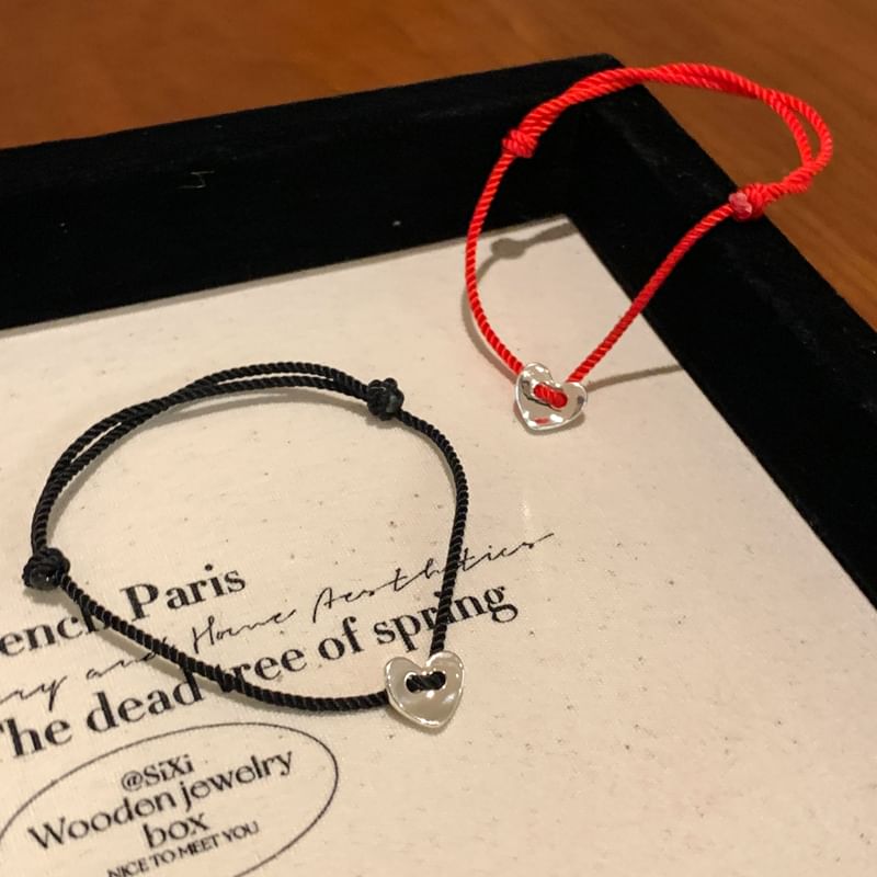 Alloy Bracelet String Heart