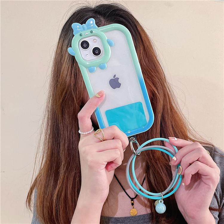 Phone Pad Layered Strap Hoop Lanyard with