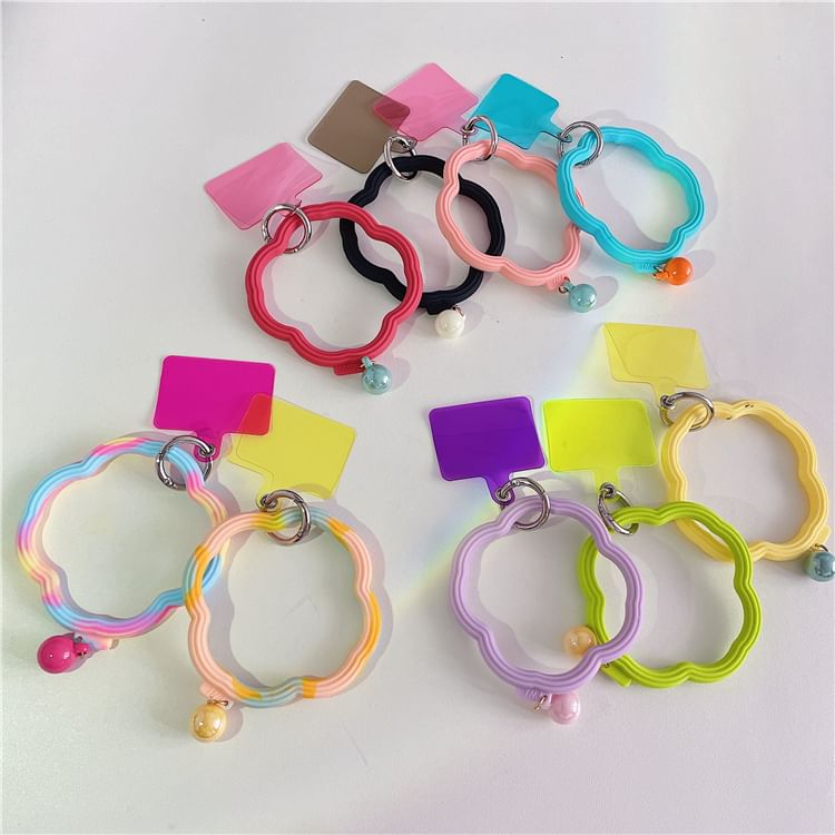 Strap Pad Phone with Wavy Hoop Lanyard