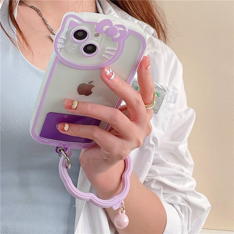 Strap Pad Phone with Wavy Hoop Lanyard