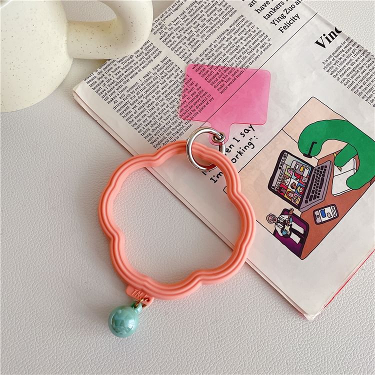 Strap Pad Phone with Wavy Hoop Lanyard