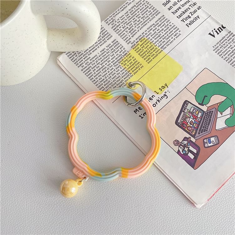 Strap Pad Phone with Wavy Hoop Lanyard