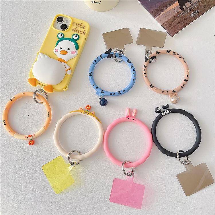 Phone Hoop with Pad Lanyard Strap Animal