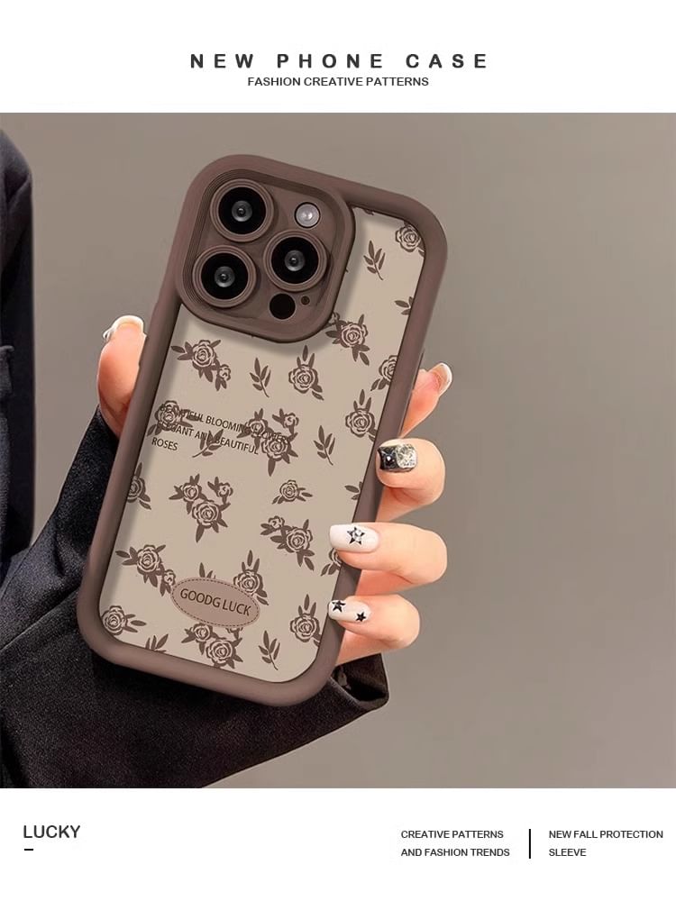 Lettering Floral Phone Case