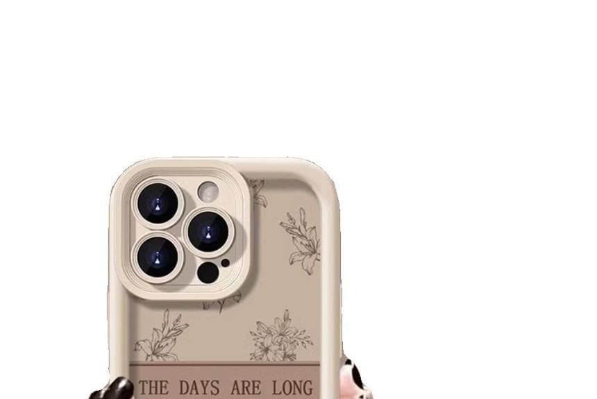 Lettering Floral Phone Case