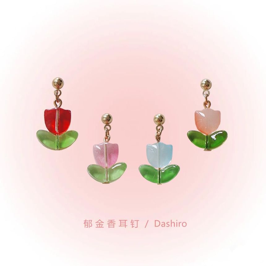 Tulip Alloy Earring Drop