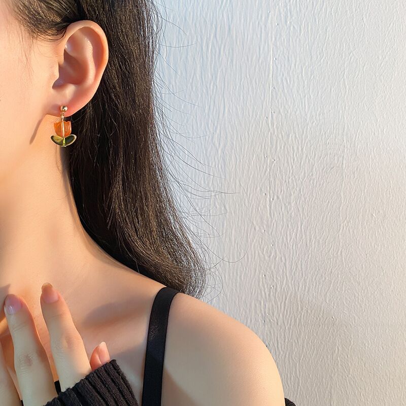 Tulip Alloy Earring Drop