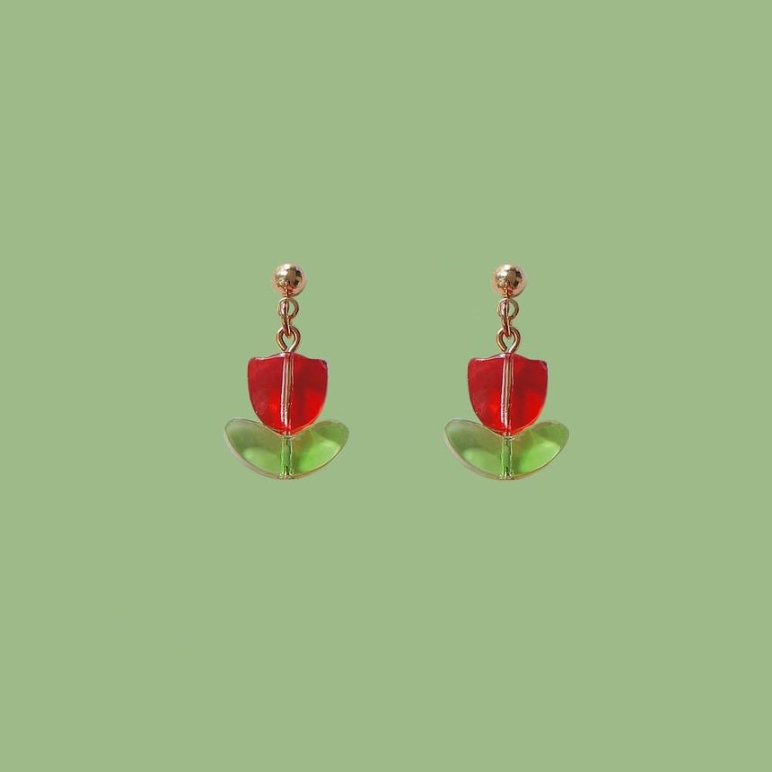 Tulip Alloy Earring Drop