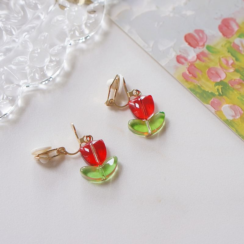 Tulip Alloy Earring Drop