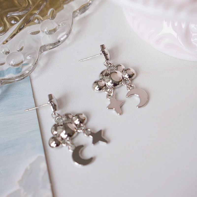 Cloud Dangle Alloy Moon Star Earring