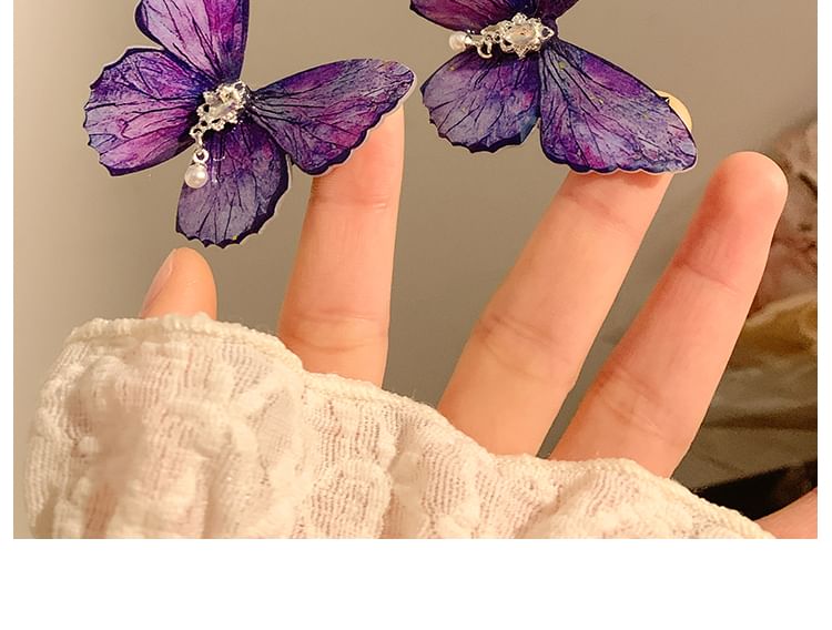 / Set Clip Rhinestone Hair Butterfly