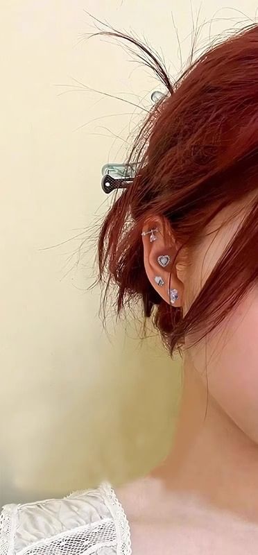 Set Stud Rhinestone Ear