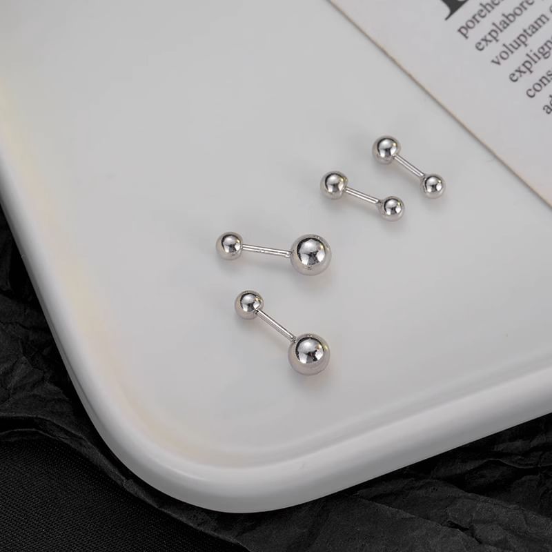 Sterling Stud Silver Ear Ball