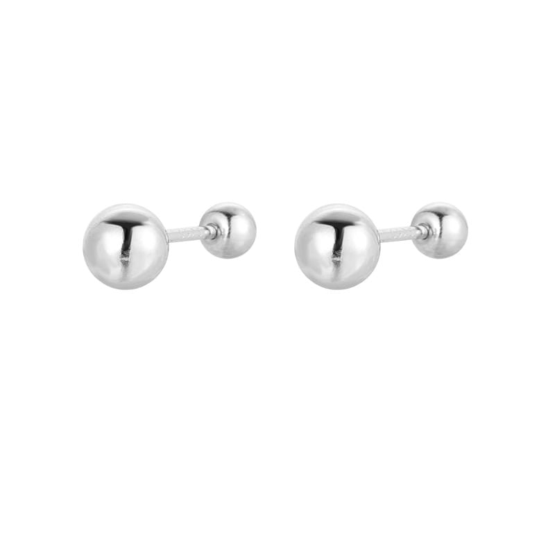 Sterling Stud Silver Ear Ball