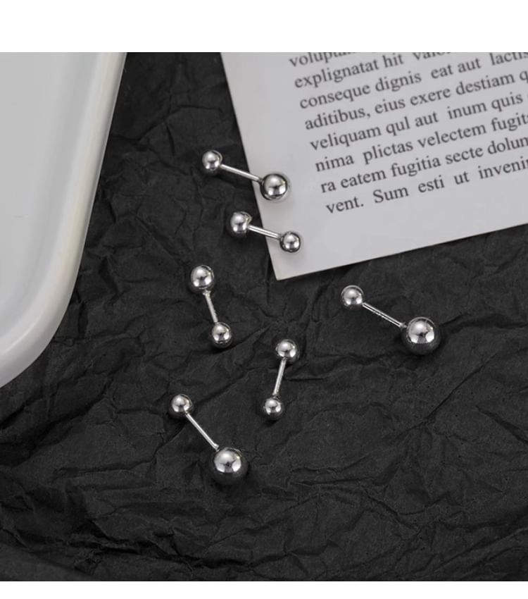 Sterling Stud Silver Ear Ball