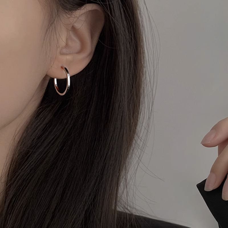 Silver Hoop Earring Sterling