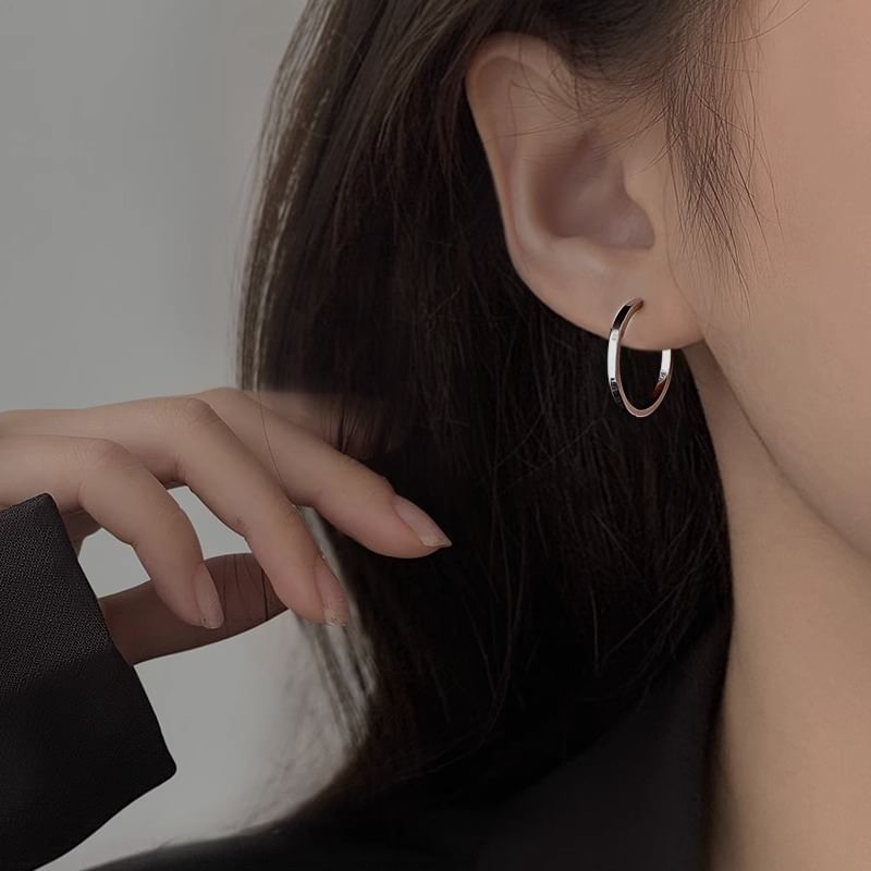 Silver Hoop Earring Sterling