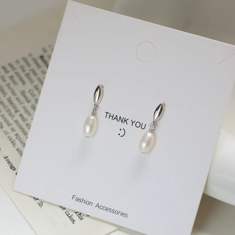 Faux Drop Earring Pearl