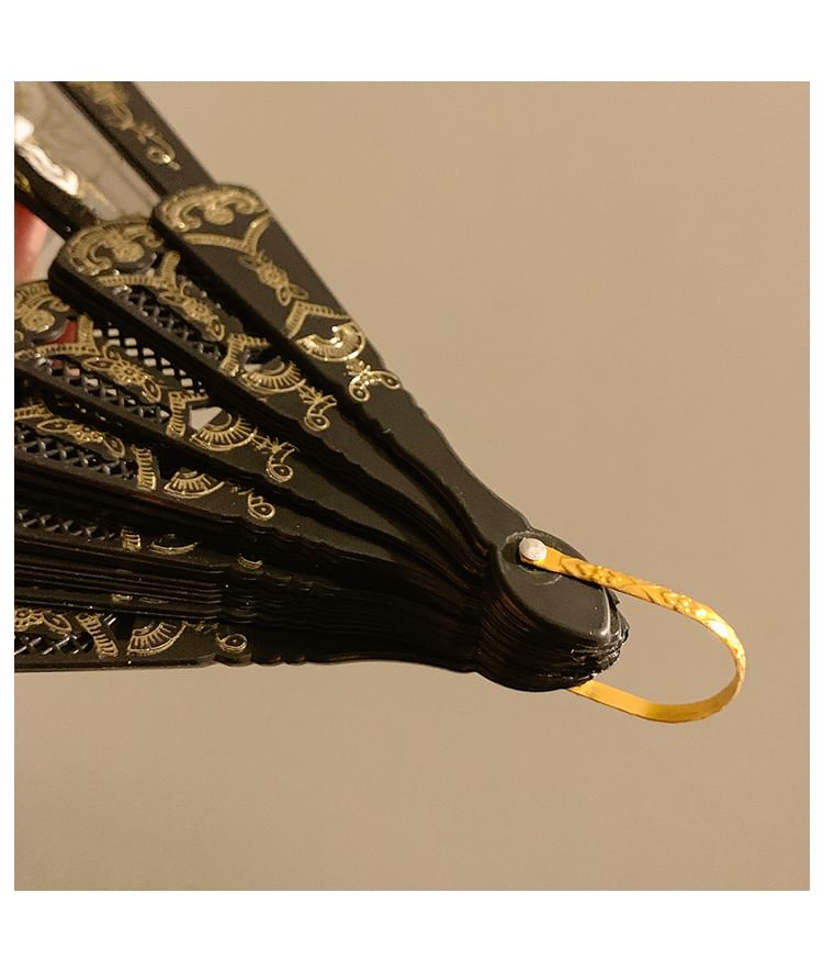 Hand Lace (Various / Set Floral Designs) Foldable Choker Fan
