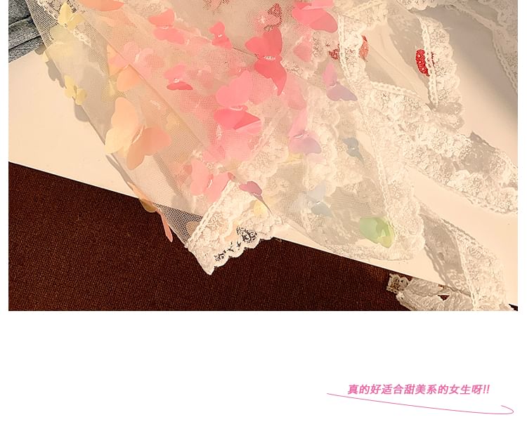 Scarf (Various Head Designs) Trim Lace Triangle