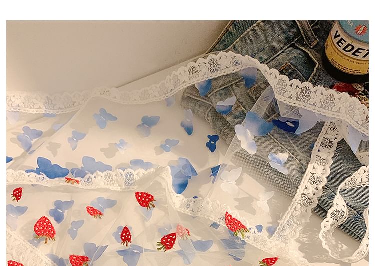 Scarf (Various Head Designs) Trim Lace Triangle