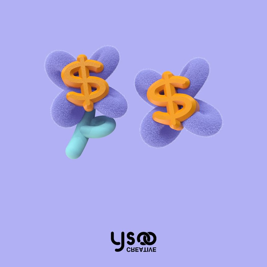 Clip Earring Money Stud / Ear Sign On