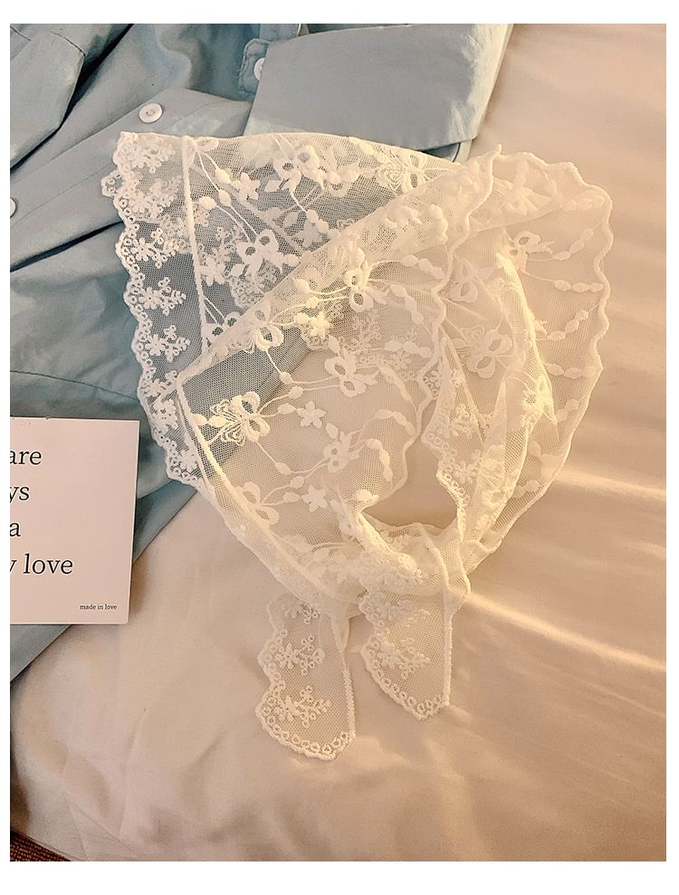 (Various Lace Designs) Scarf Head Triangle