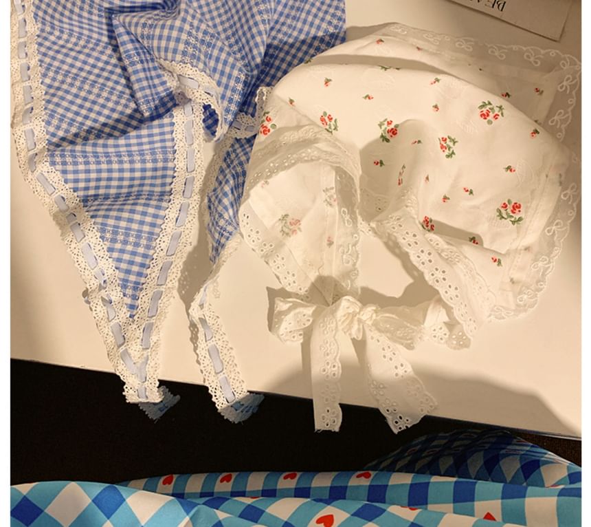 Scarf Lace Trim Triangle Set Scrunchie Head Designs) (Various /