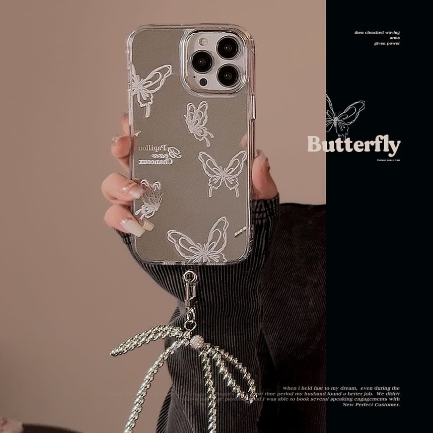 Case Phone Butterfly Mirrored