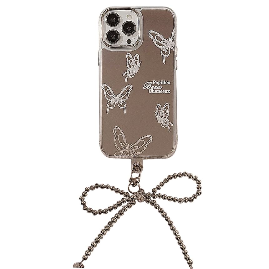 Case Phone Butterfly Mirrored