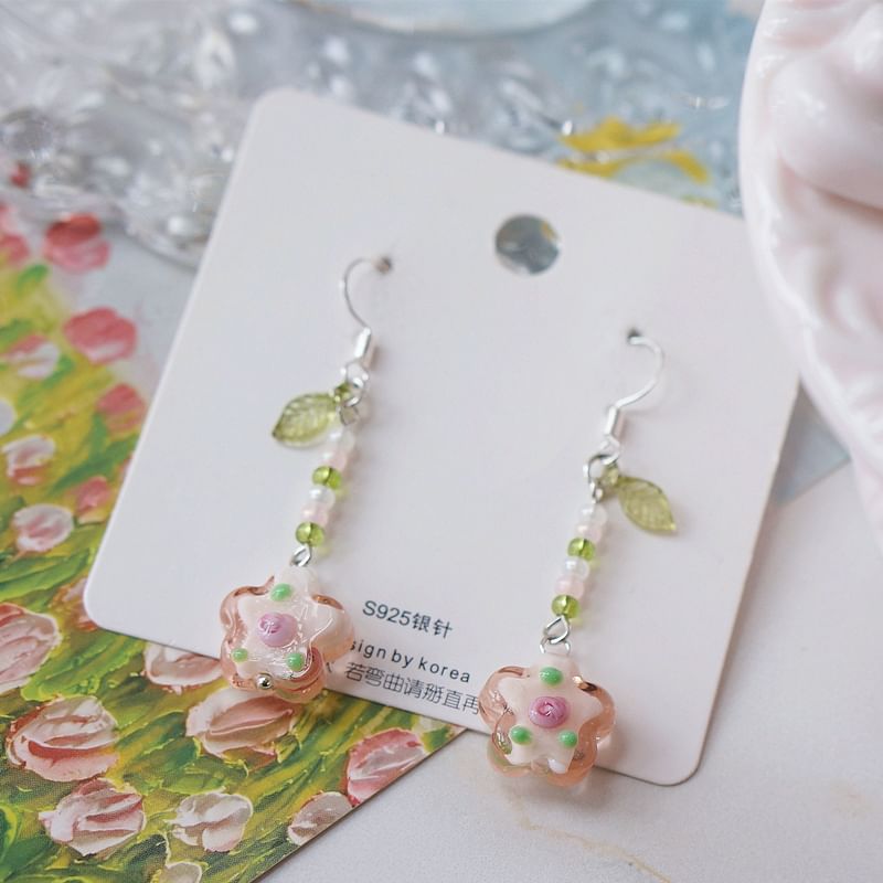 Alloy Floral Dangle Earring