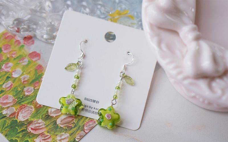 Alloy Floral Dangle Earring