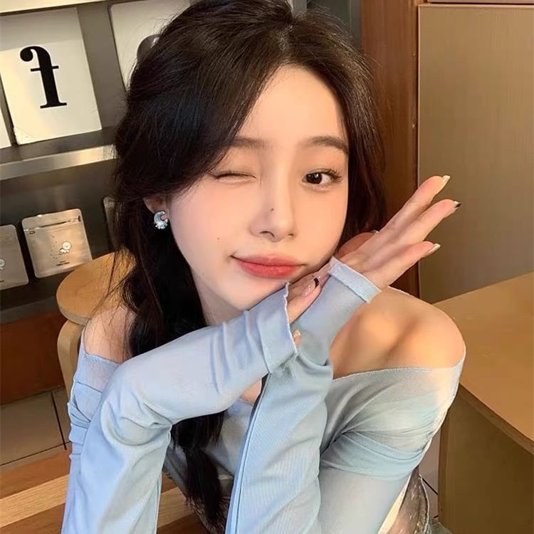 Alloy Moon Earring Stud Star Asymmetrical