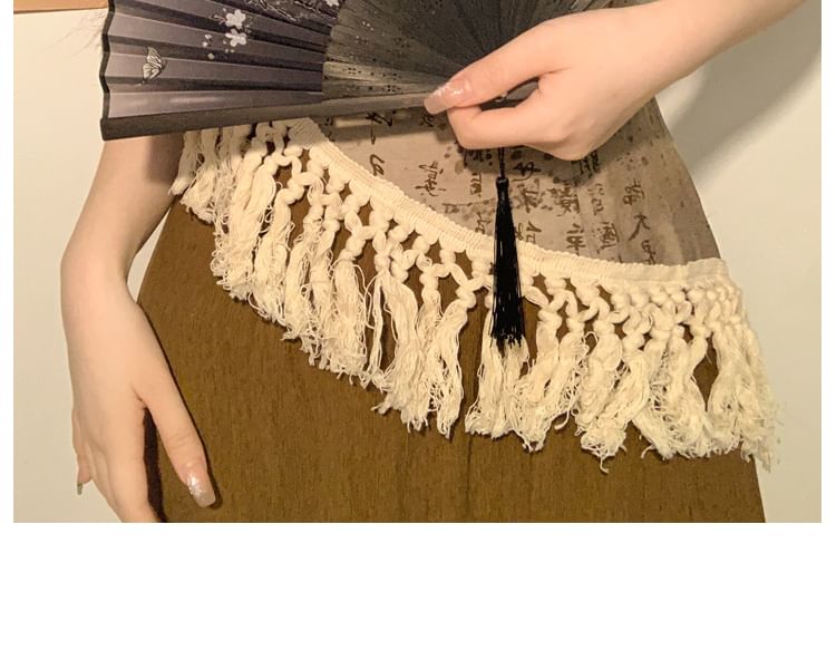 Foldable Designs) Print Fan (Various Hand Bamboo