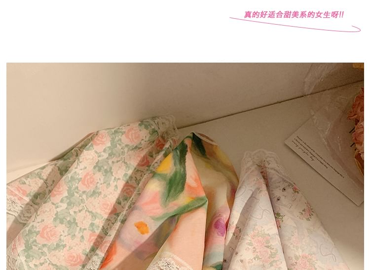 Print Designs) Trim Bandana (Various Lace Headband