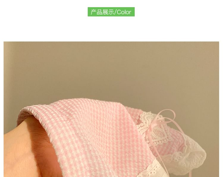 Plaid Headband Designs) Lace Bandana (Various Trim