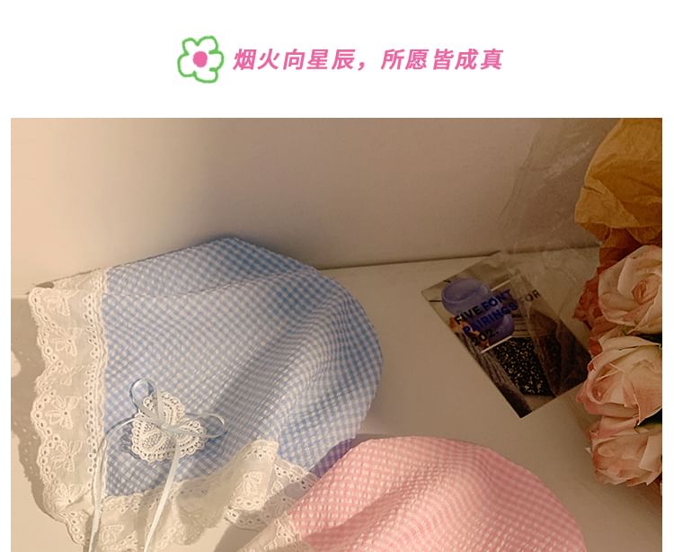 Plaid Headband Designs) Lace Bandana (Various Trim