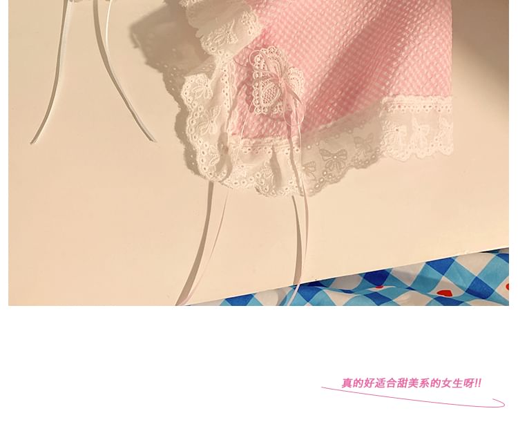 Plaid Headband Designs) Lace Bandana (Various Trim