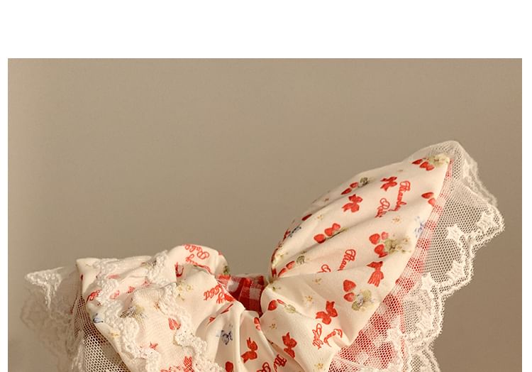 (Various Cherry Floral / Lace Designs) Trim Bandana Scrunchie