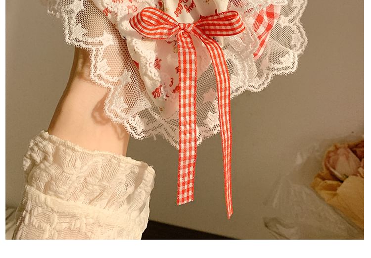 (Various Cherry Floral / Lace Designs) Trim Bandana Scrunchie
