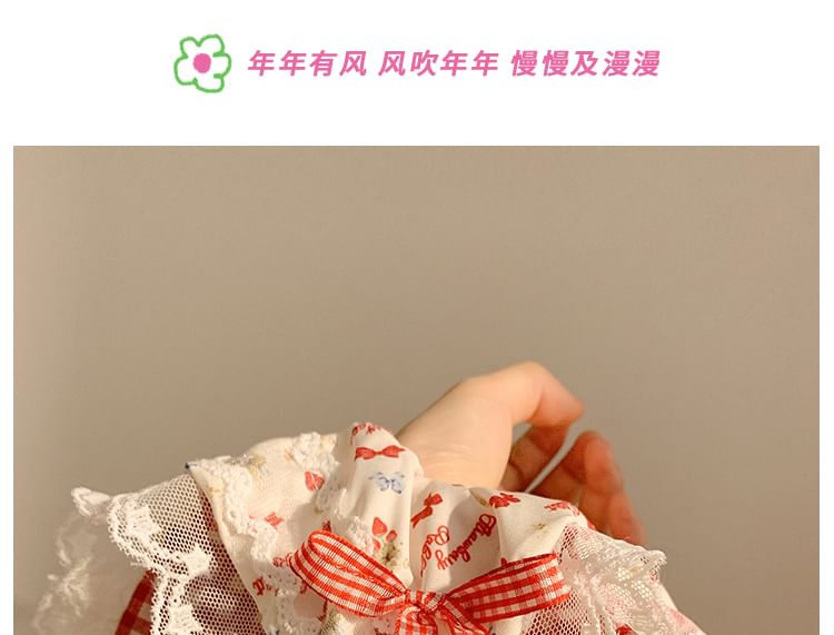 (Various Cherry Floral / Lace Designs) Trim Bandana Scrunchie
