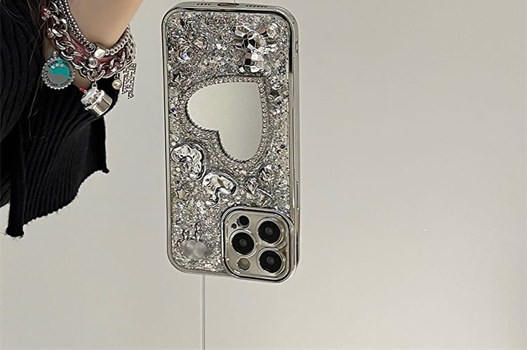 Phone Case Mirrored Set / Heart Strap